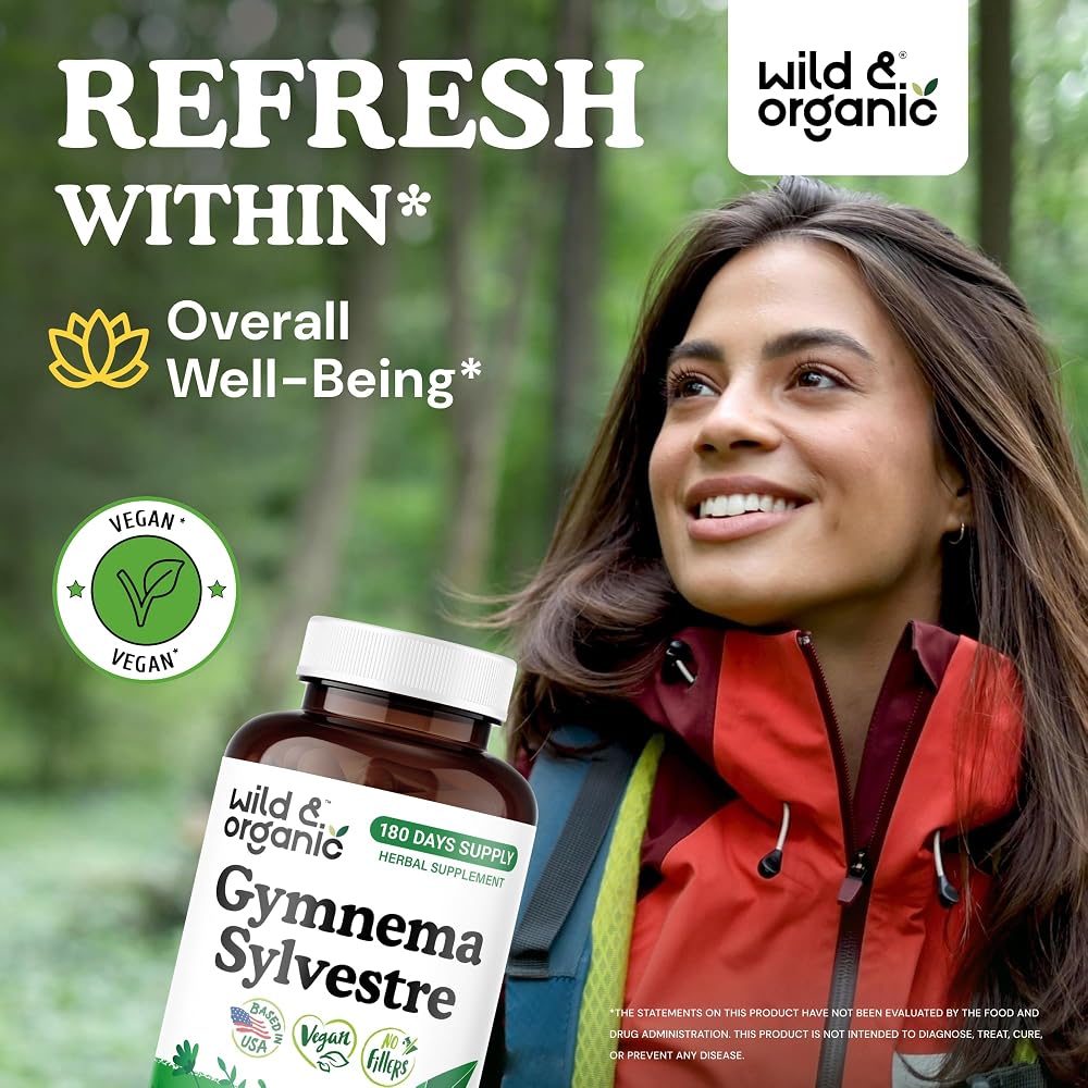 Wild & Organic Gymnema Sylvestre Capsules 600 mg - Overall Support