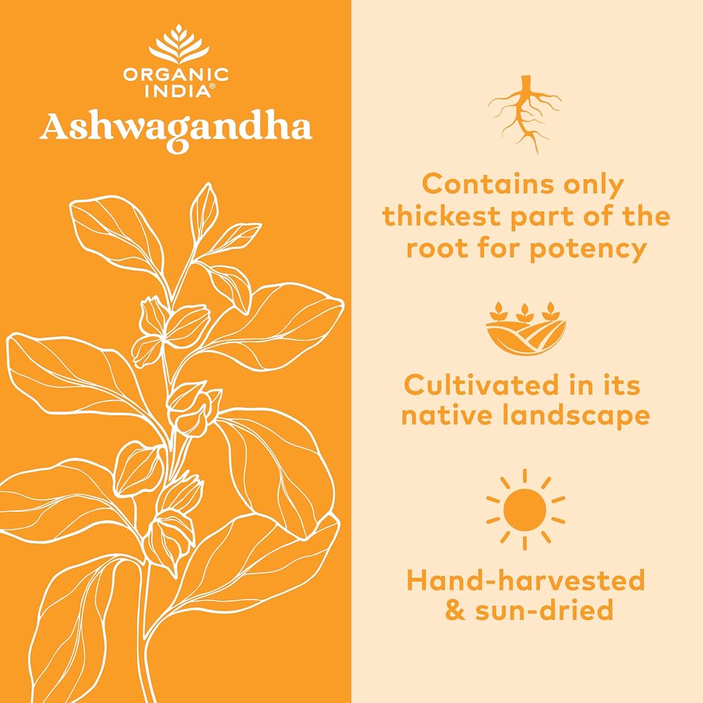 ORGANIC INDIA Ashwagandha Capsules for Stress Relief - 180 Capsules - image 4