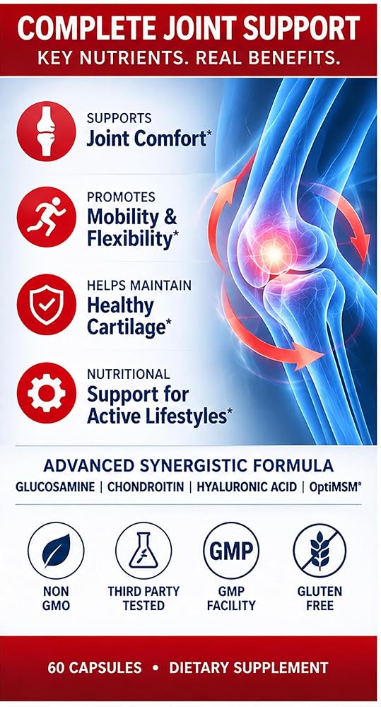 Flexacil Ultra Joint Support Glucosamine Chondroitin MSM - 60 Capsules - image 3