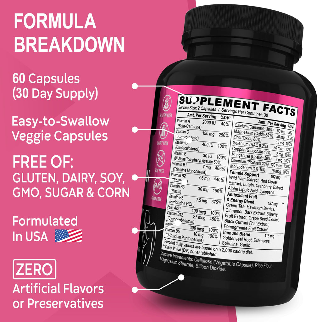 DR. BO Women's Multivitamin for Energy - 60 Capsules - image 8