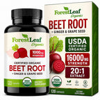 ForestLeaf USDA Organic Beet Root Capsules - Beetroot Supplement