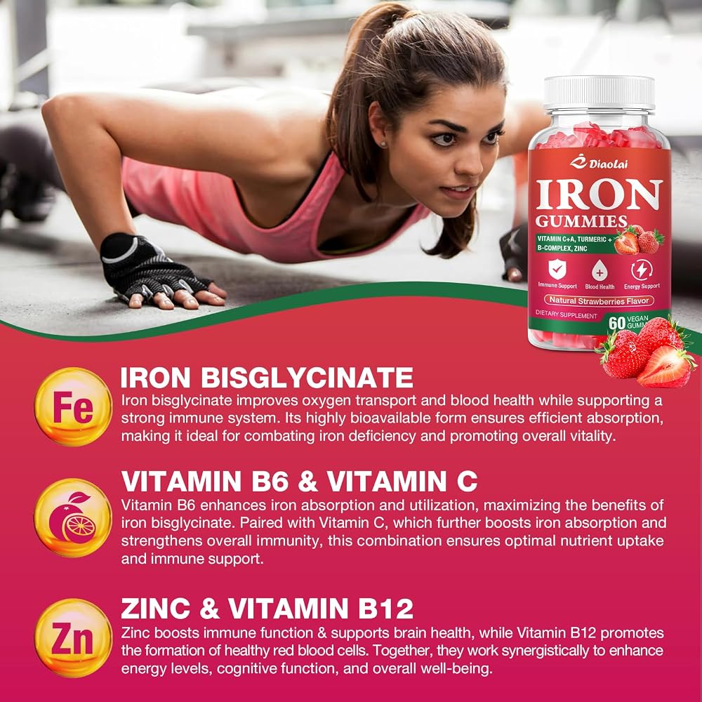 DIAOLAI Vegan Iron Gummies