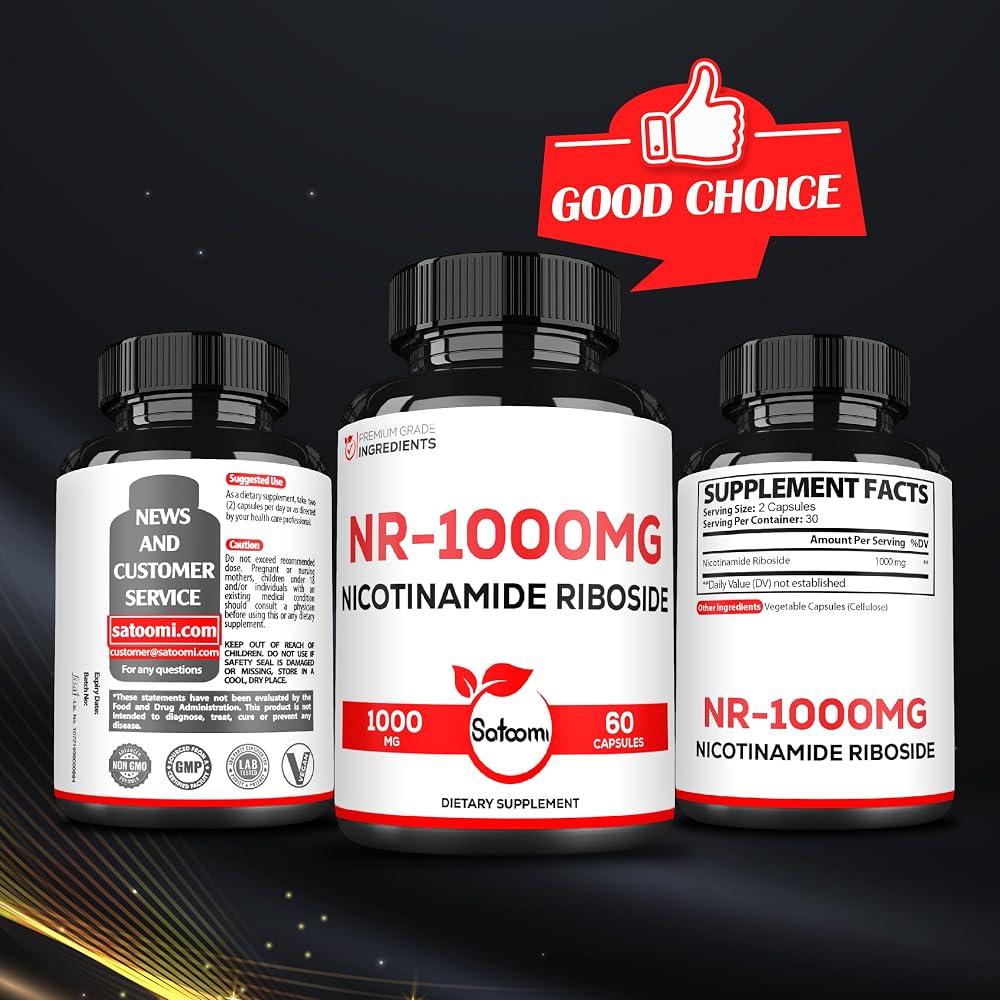 Satoomi NAD Nicotinamide Riboside NR 1000mg - 60 Capsules - image 7