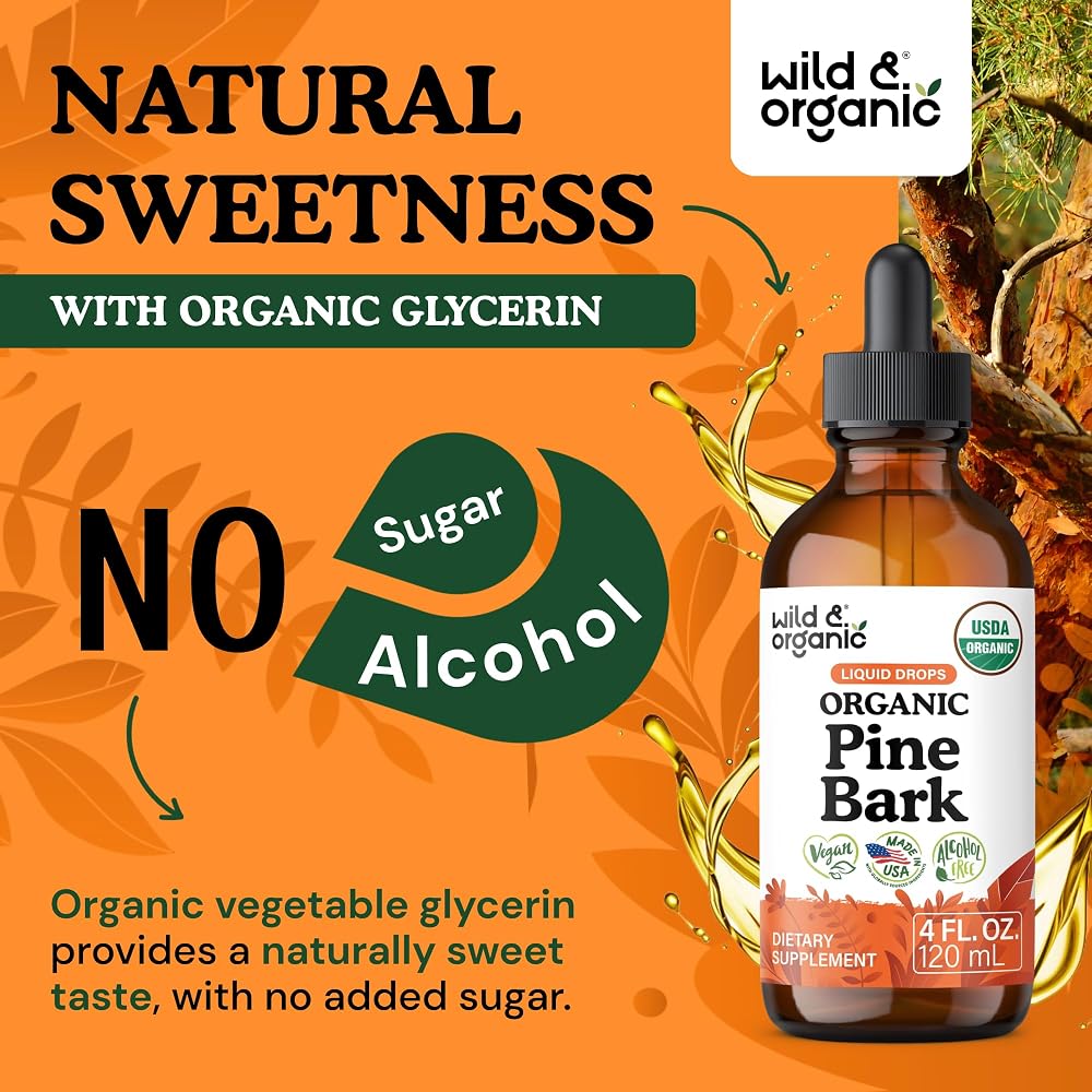 Wild & Organic Pine Bark Extract Drops Antioxidant Support - 4 fl oz - image 6