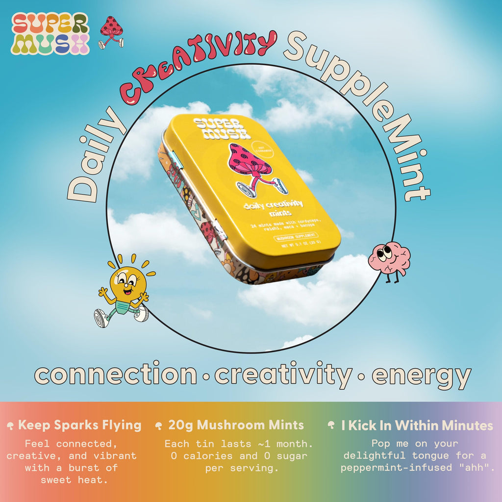 SuperMush Daily Creativity and Connection Mushroom Mints - 24 Count - image 2