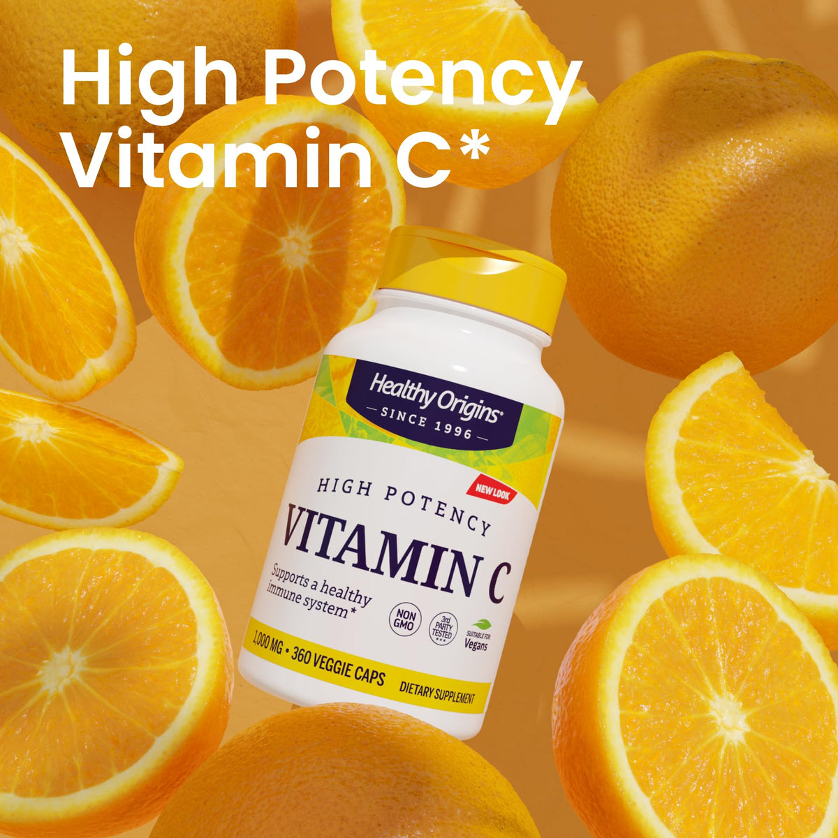 Healthy Origins Vitamin C 1,000 mg Non-GMO - 360 Vegetarian Capsules - image 4