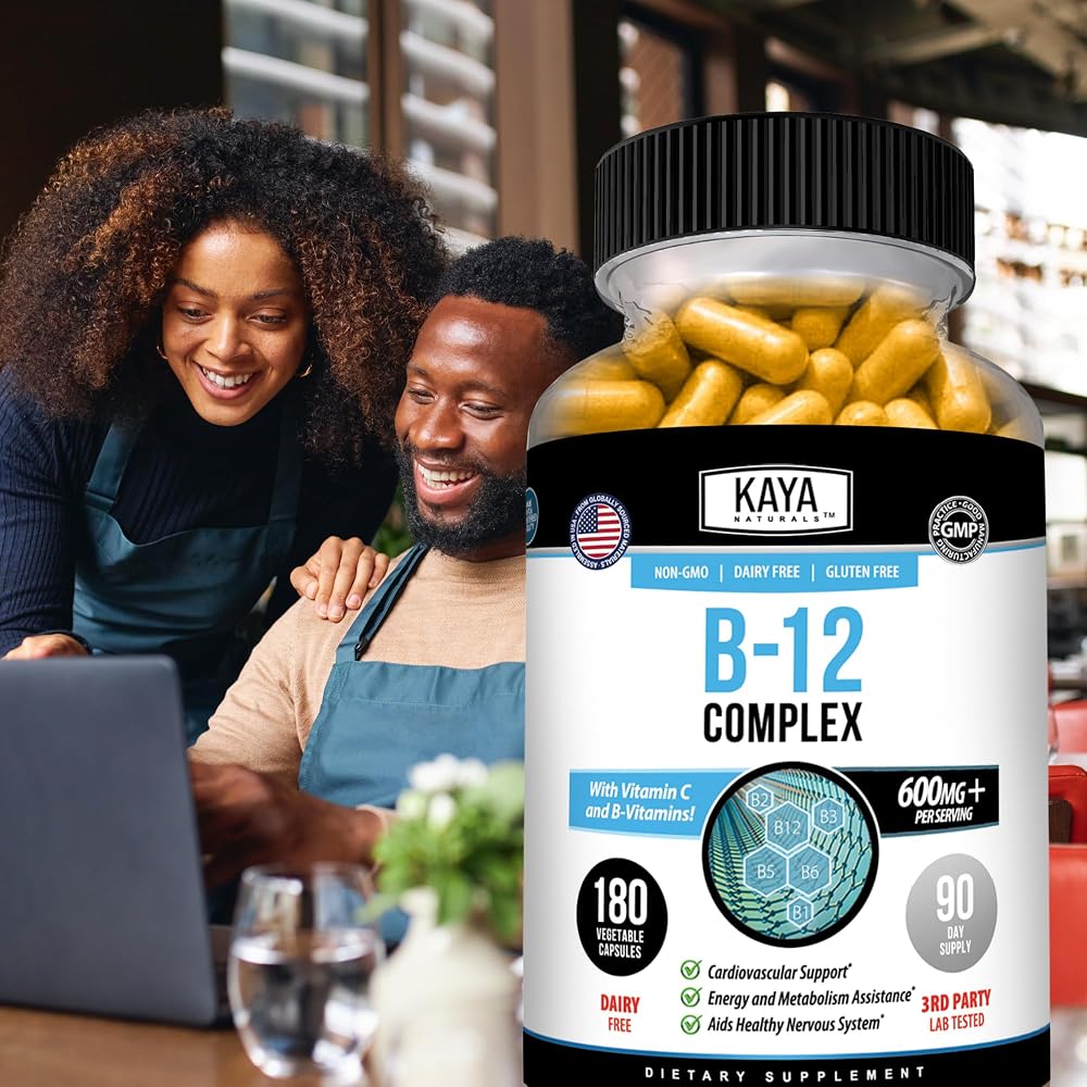 Kaya Naturals B-12 Complex Multivitamin for Energy - 180 Capsules - image 9