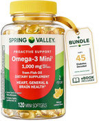LUAL Spring Valley Omega-3 Mini Fish Oil 1000 mg - 120 Softgels