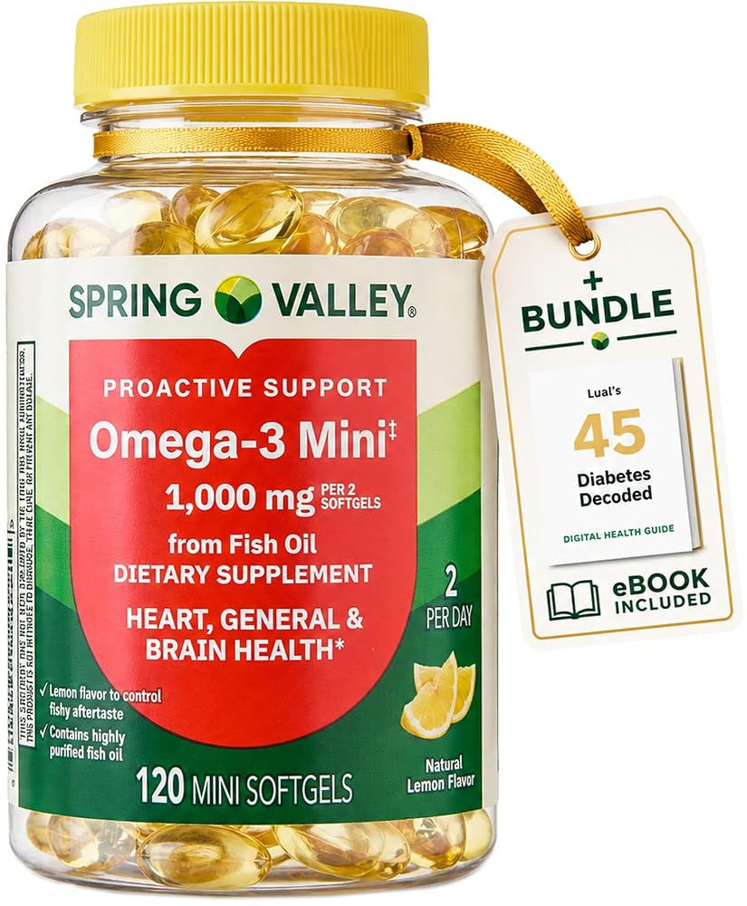 LUAL Spring Valley Omega-3 Mini Fish Oil 1000 mg - 120 Softgels