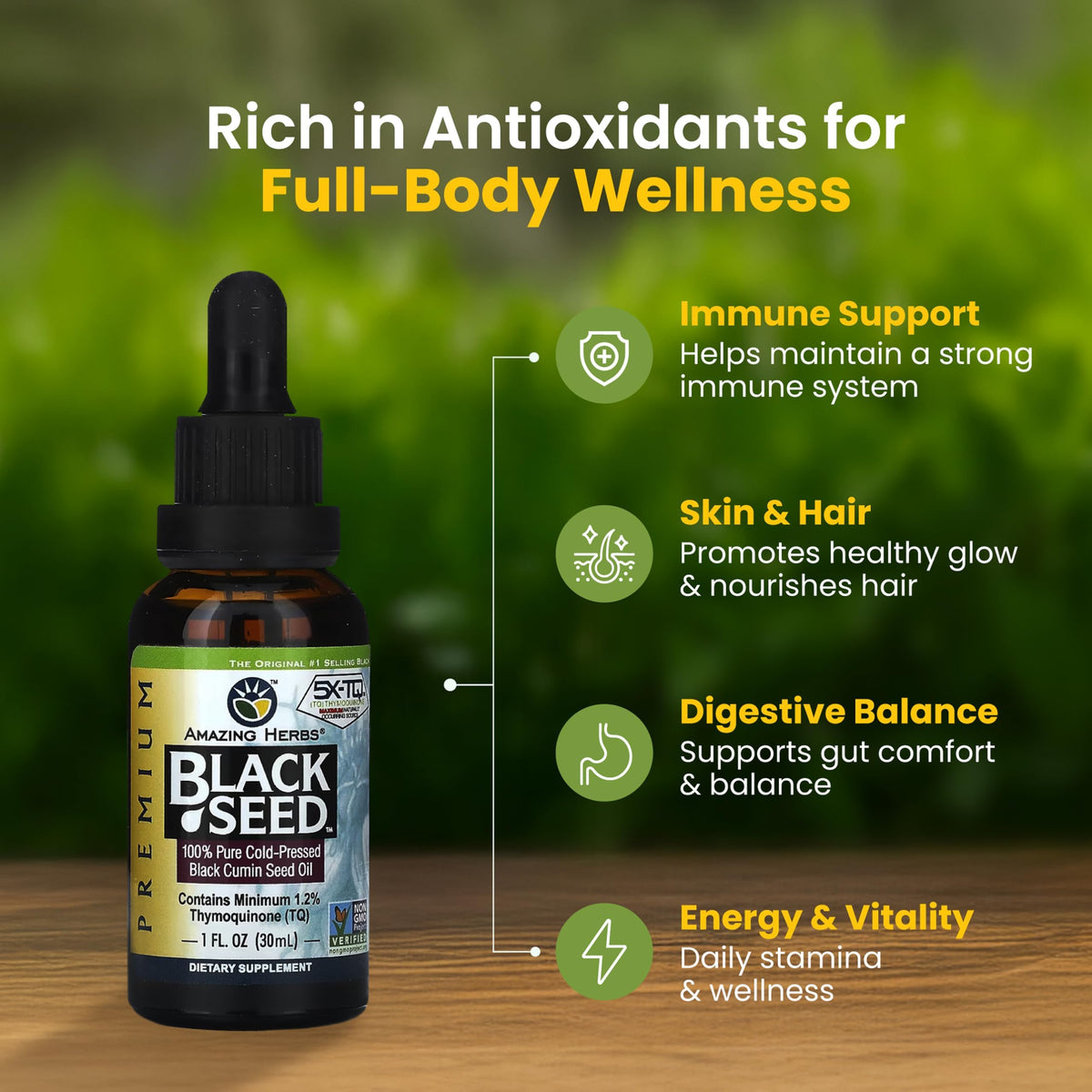 Amazing Herbs Premium Black Cumin Seed Oil