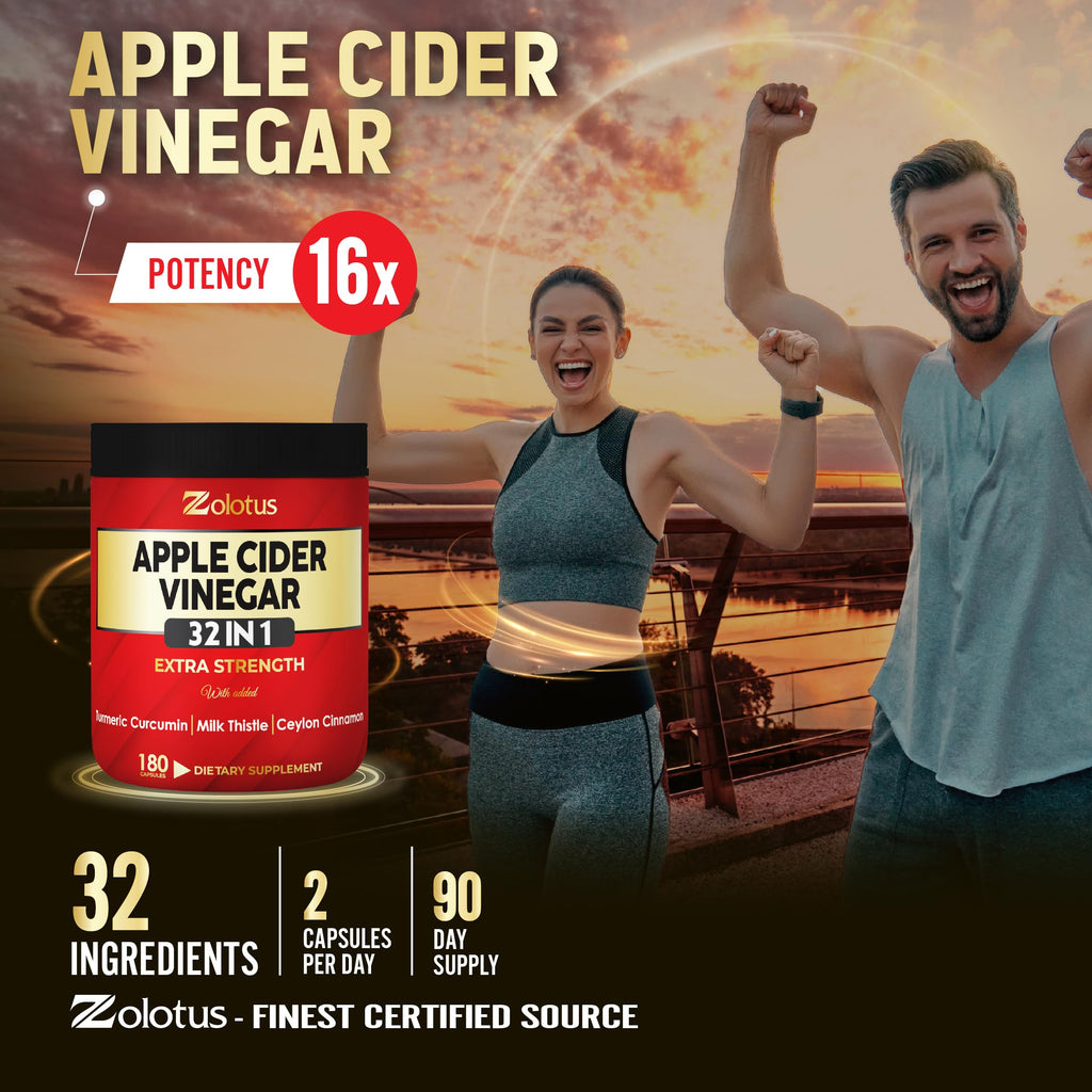Zolotus Apple Cider Vinegar 32-in-1 Capsules - 180 Capsules - image 9