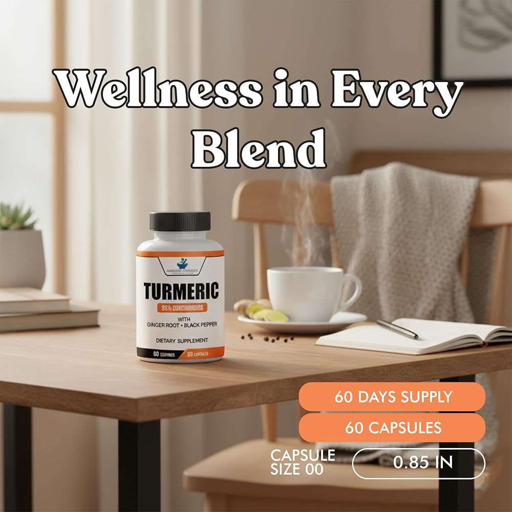 American Standard Supplements Turmeric Extract Curcumin 95% - 60 Vegan Capsules - image 7