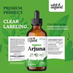 Wild & Organic Arjuna Bark Extract Tincture - Antioxidant Support