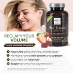 NEW NORDIC Hair Volume Daily Biotin Support Gummies - 180 Count - image 3