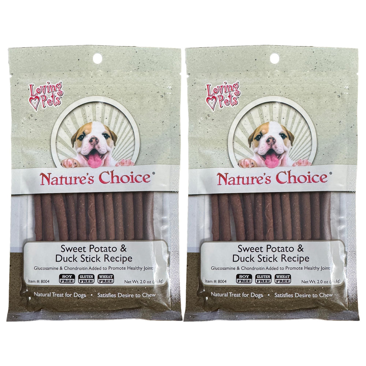 Natural Value Sweet Potato & Duck Soft Chew Meat Sticks for Joint Health