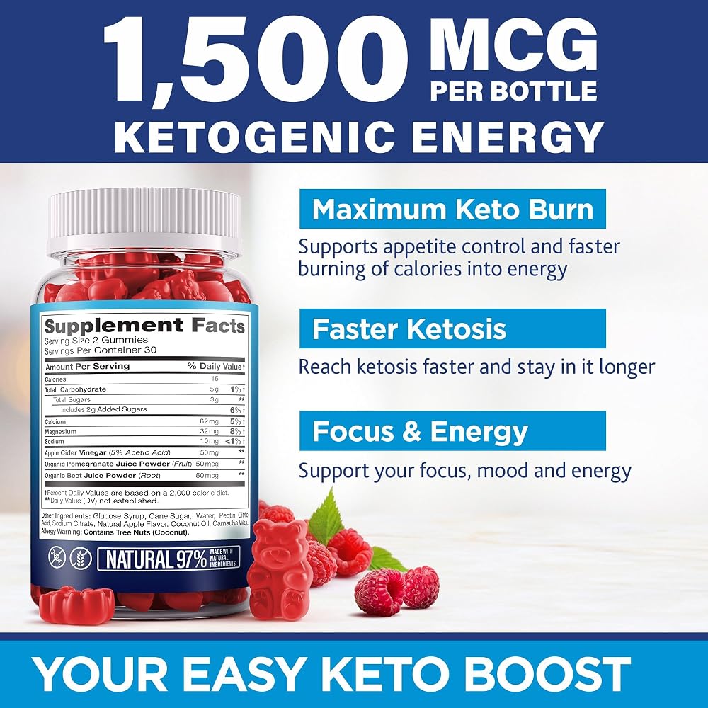 Vitalena Nature Keto Burn Gummies 5000 MG - 60 Gummies - image 2
