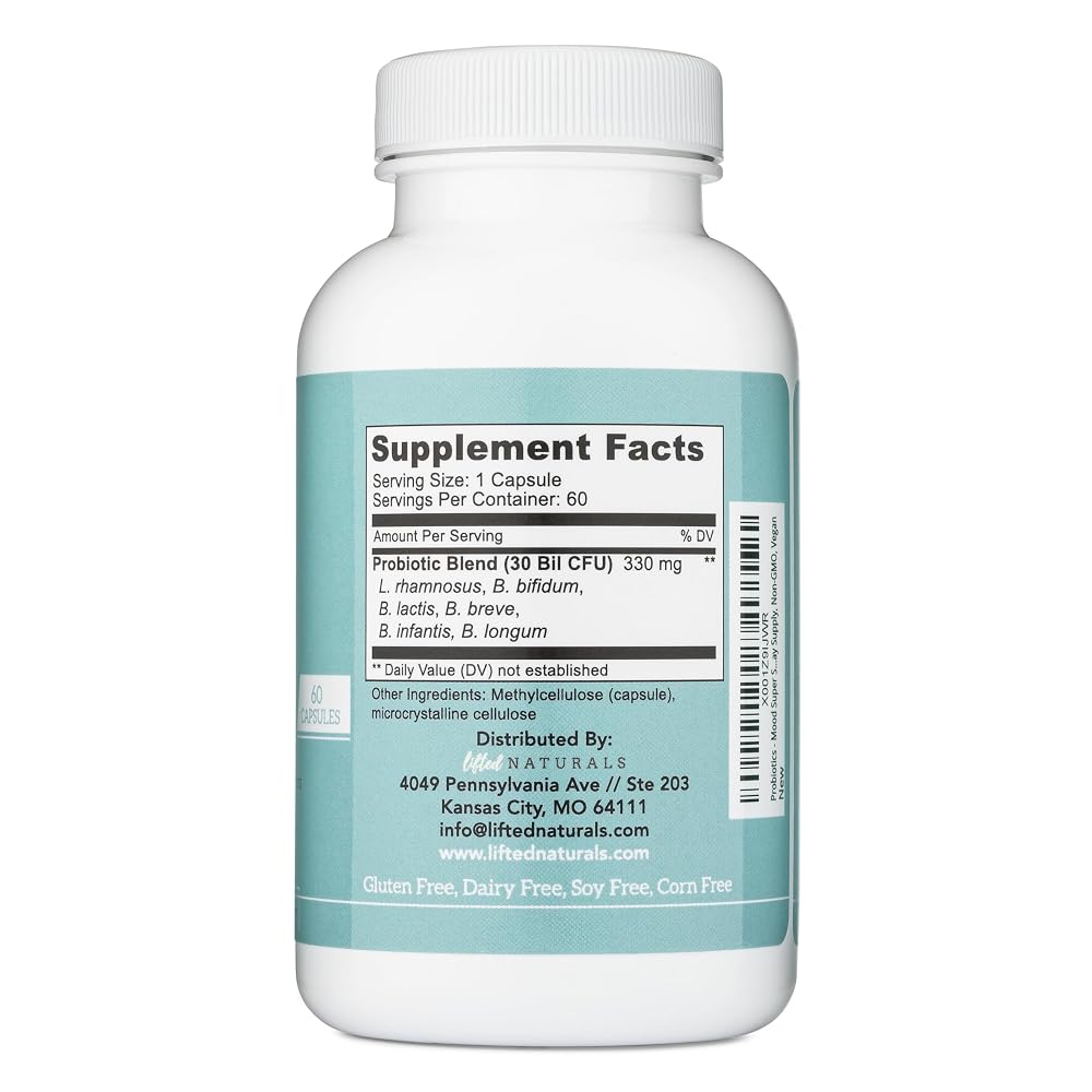 Lifted Naturals Probiotics Mood Super Strains - 60 Capsules - image 7