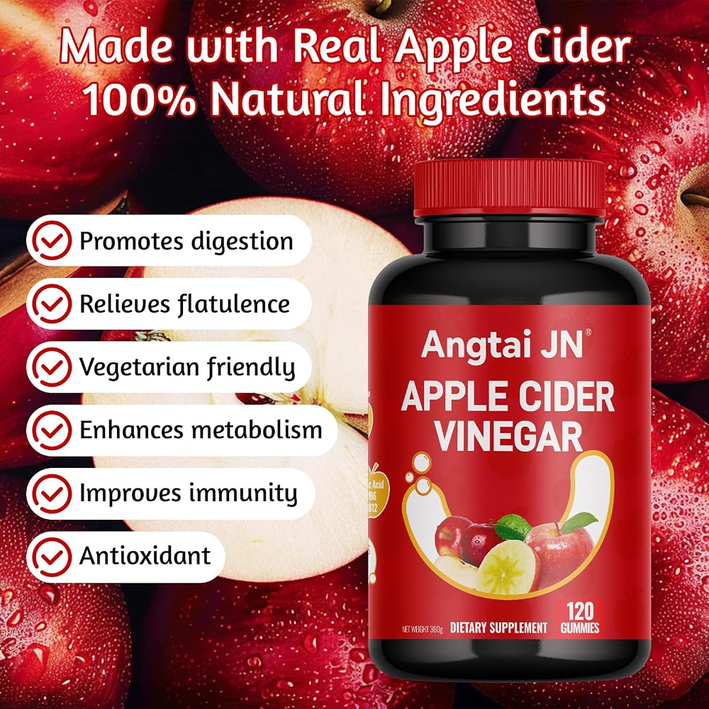 Angtai JN Apple Cider Vinegar Gummies 1000mg - 120 Count - image 6
