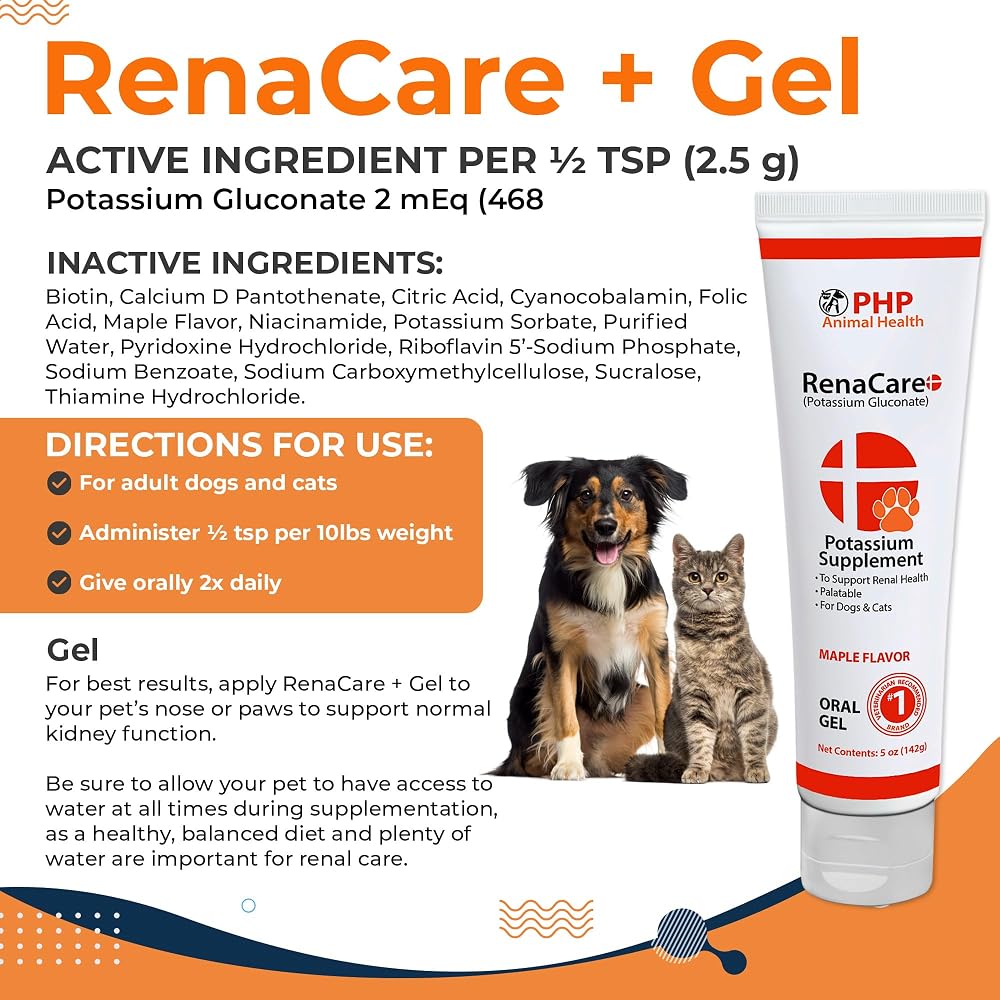 Pet Health Pharma RenaCare K Potassium Gluconate Gel for Dogs & Cats - 10 oz - image 2