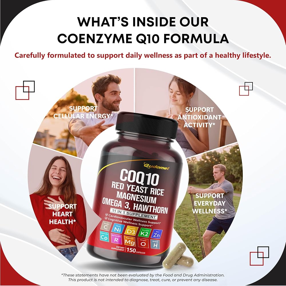 GUDOMET CoQ10 Complex 11-in-1 with Red Yeast Rice - 150 Capsules - image 3
