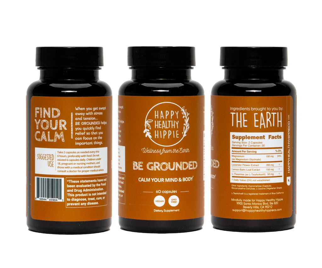 Happy Healthy Hippie Be Grounded Stress Relief Supplement - 60 Capsules - image 8