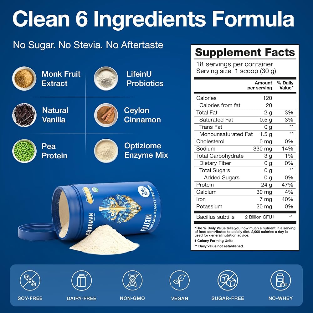 BIRDMAN Falcon Vegan Protein Powder Organic - image 6