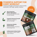 EarthNutri Creatine Monohydrate Powder for Strength - 50 Servings - image 2