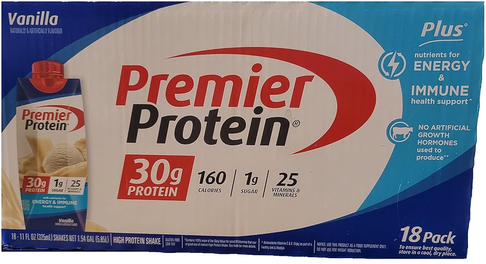 Premier Protein 30g Protein Plus Energy & Immune Support Shakes - 18 Pack