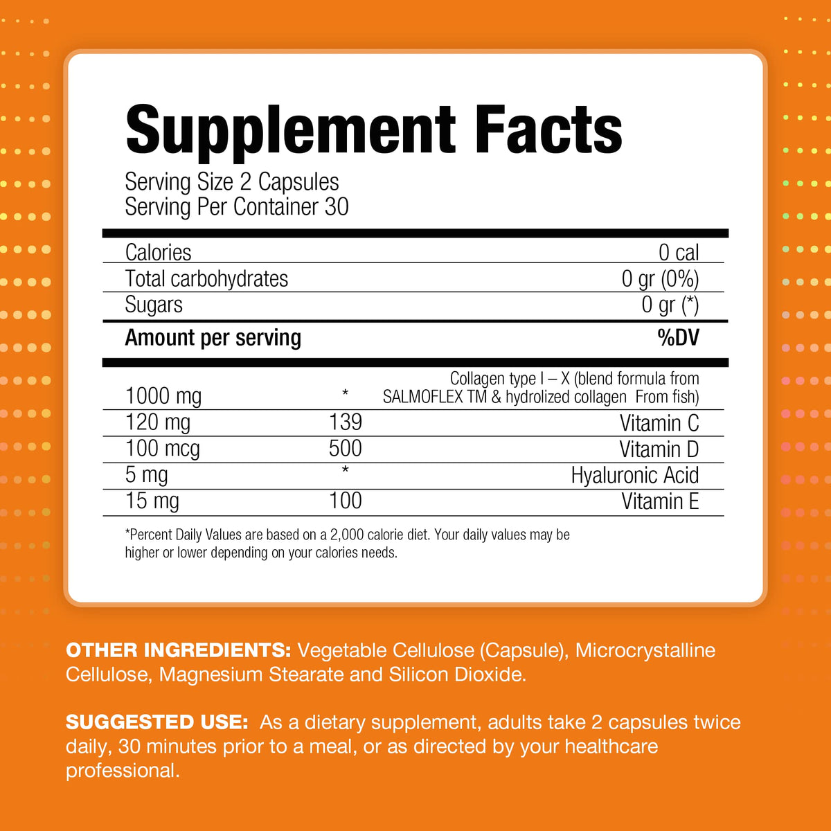 VITASEI Salmoflex Salmon Collagen Complex Hydrolized Fish Collagen