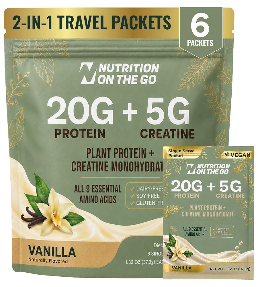 Nutrition On The Go 2-in-1 Vegan Protein + Creatine Travel Packets