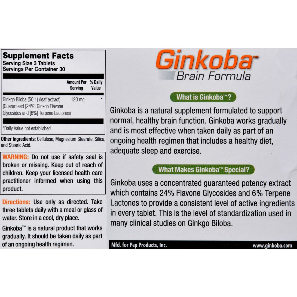 Pharmaton Ginkoba Memory Support Ginkgo Biloba - 90 Tablets - image 2