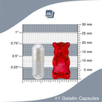 LFA Tablet Presses Empty Capsules Size 1 - Clear Vegan Caps - Fits