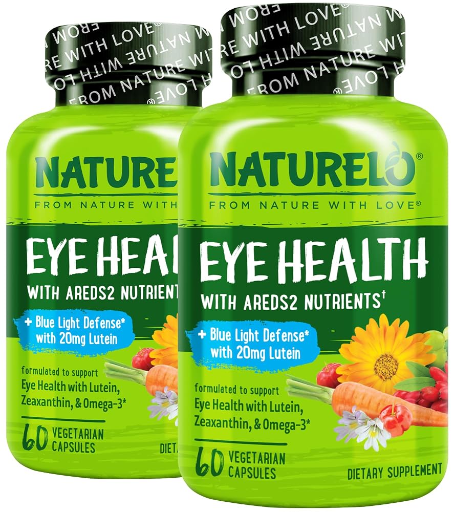 NATURELO Eye Vitamins AREDS 2 Formula - 120 Vegan Capsules