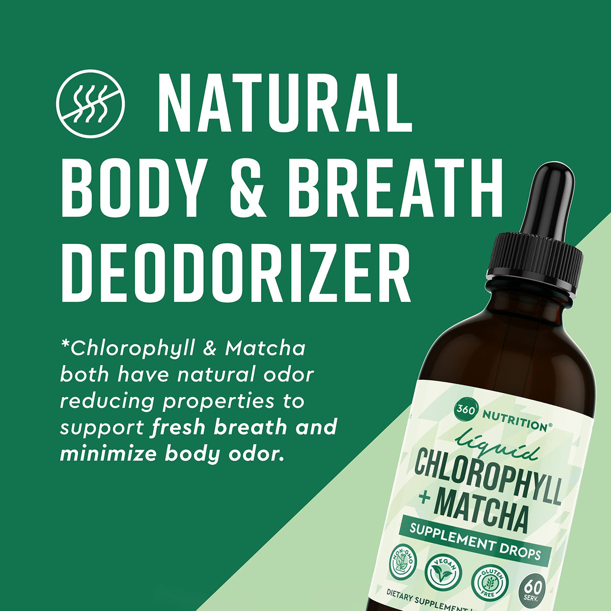 360 Nutrition Matcha Chlorophyll Liquid Drops with L-Theanine - 60 Servings - image 6
