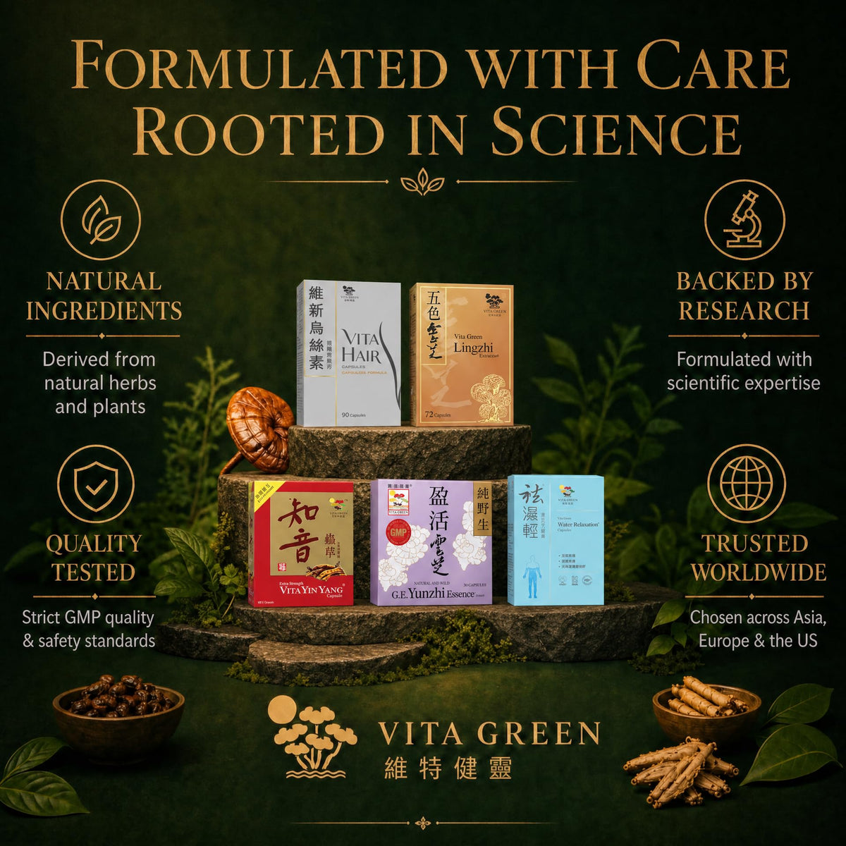 Vita Green Glucobest Ginseng Herbal Supplement for Balance - 60 Capsules - image 5