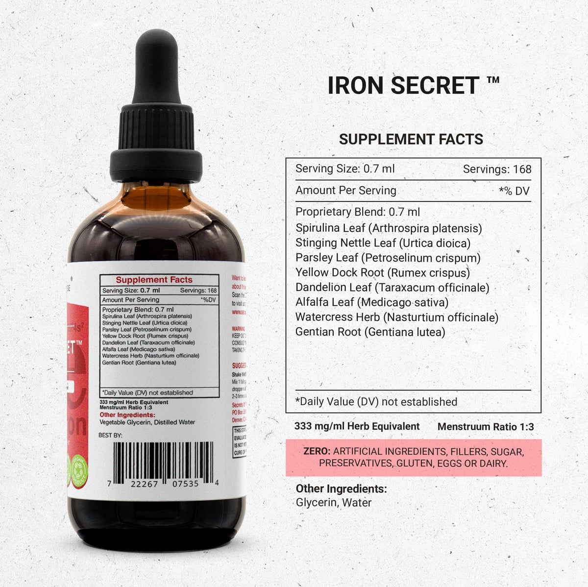 Secrets of the Tribe Iron Secret Alcohol-Free Extract