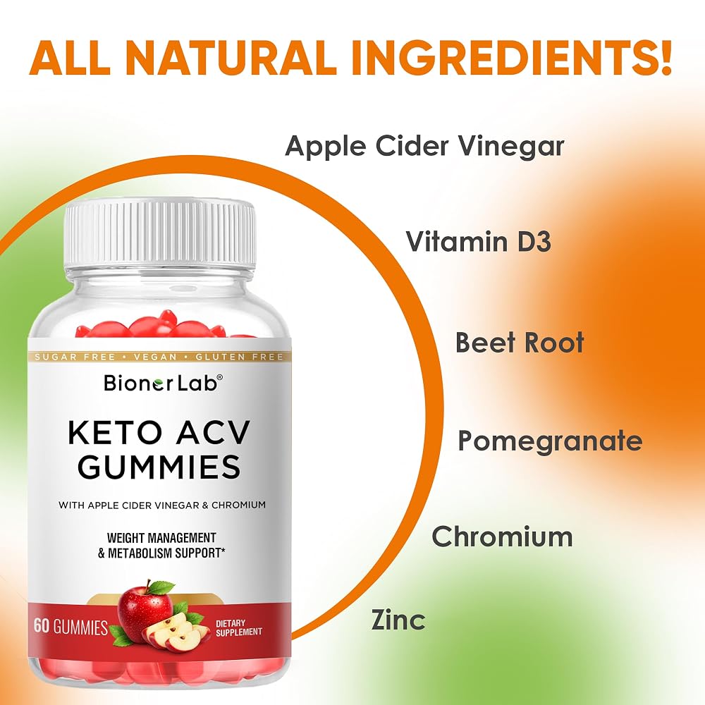 BionerLab Keto ACV Gummies for Weight Loss - 60 Count - image 5