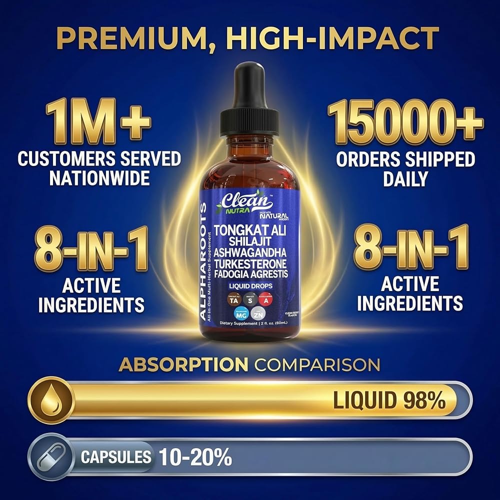 Clean Nutraceuticals Tongkat Ali Liquid Drops Herbal Supplement - 2 Fl Oz - image 8