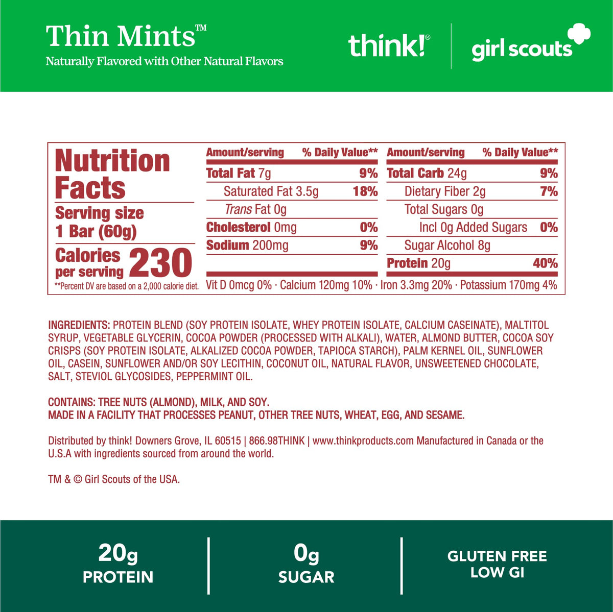 thinkThin Girl Scout Thin Mints High Protein Bar - 10 Count - image 4
