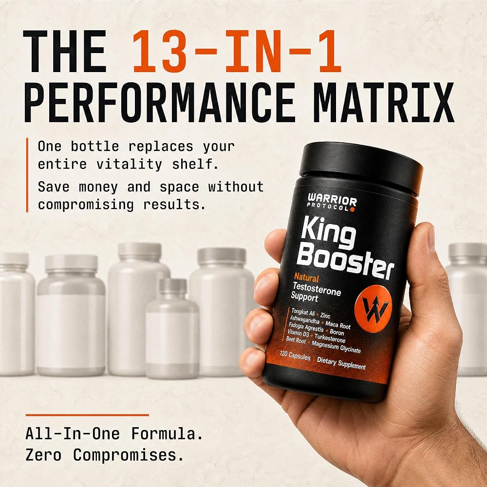 WARRIOR PROTOCOL King Booster Natural Testosterone Booster - 120 Capsules - image 5