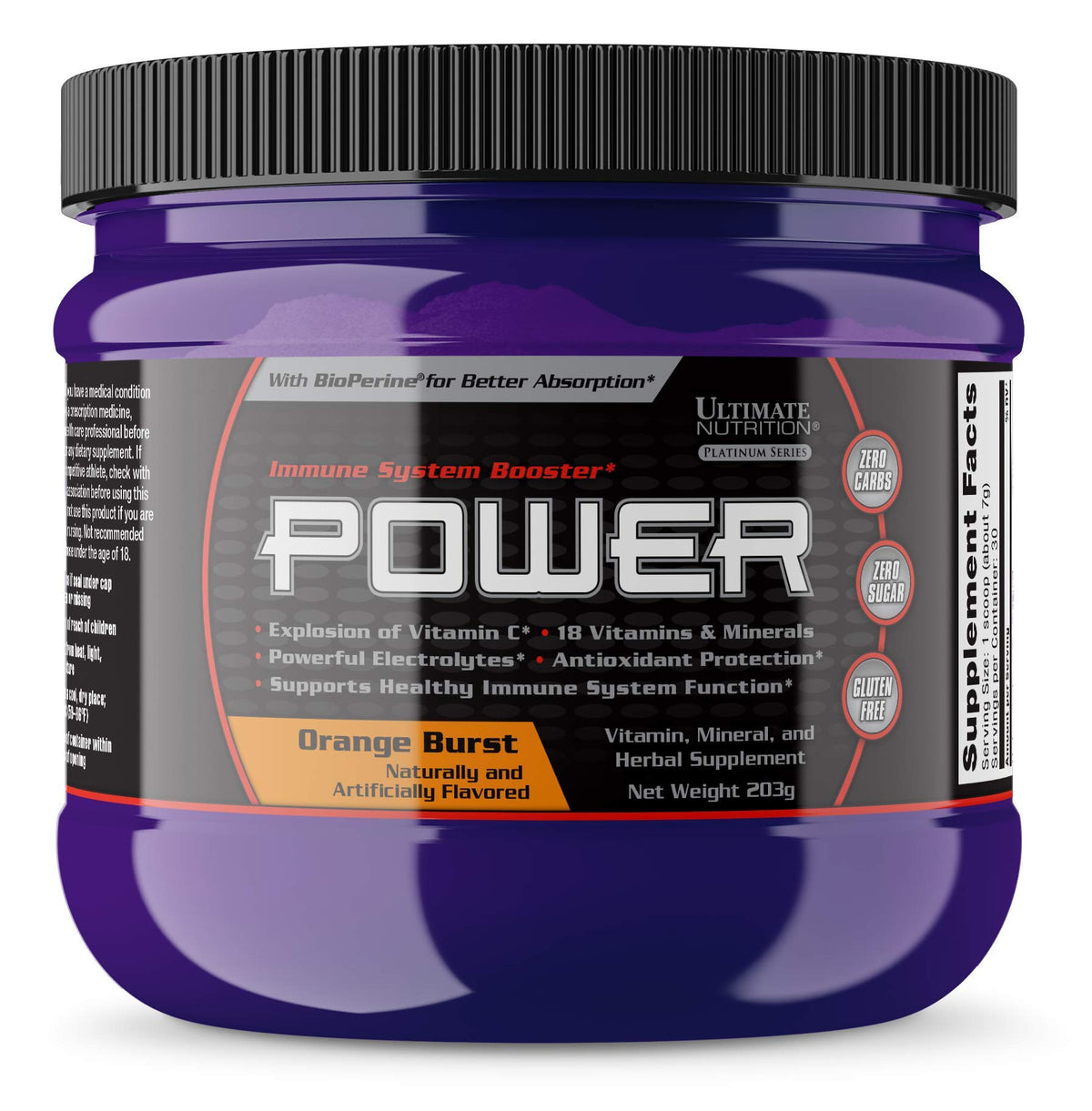 Ultimate Nutrition Power Vitamin C Immune Booster Orange Burst - 30 Servings - image 4