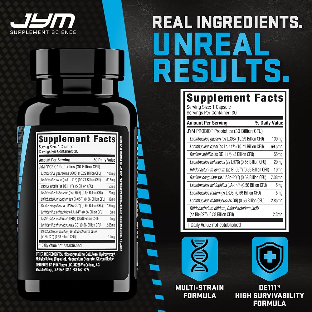 JYM ProBio Probiotic Supplement 11 Strains - 30 Vegetarian Capsules - image 4