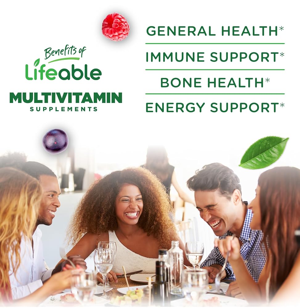 Lifeable Multivitamin with Iron Gummies for Women and Men - 90 Count - image 3