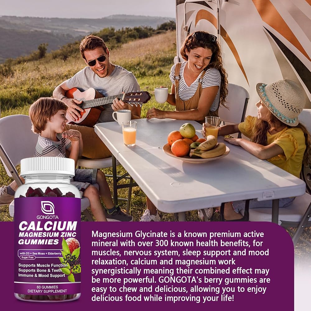 GONGOTA Calcium Magnesium Zinc Gummies -Mix