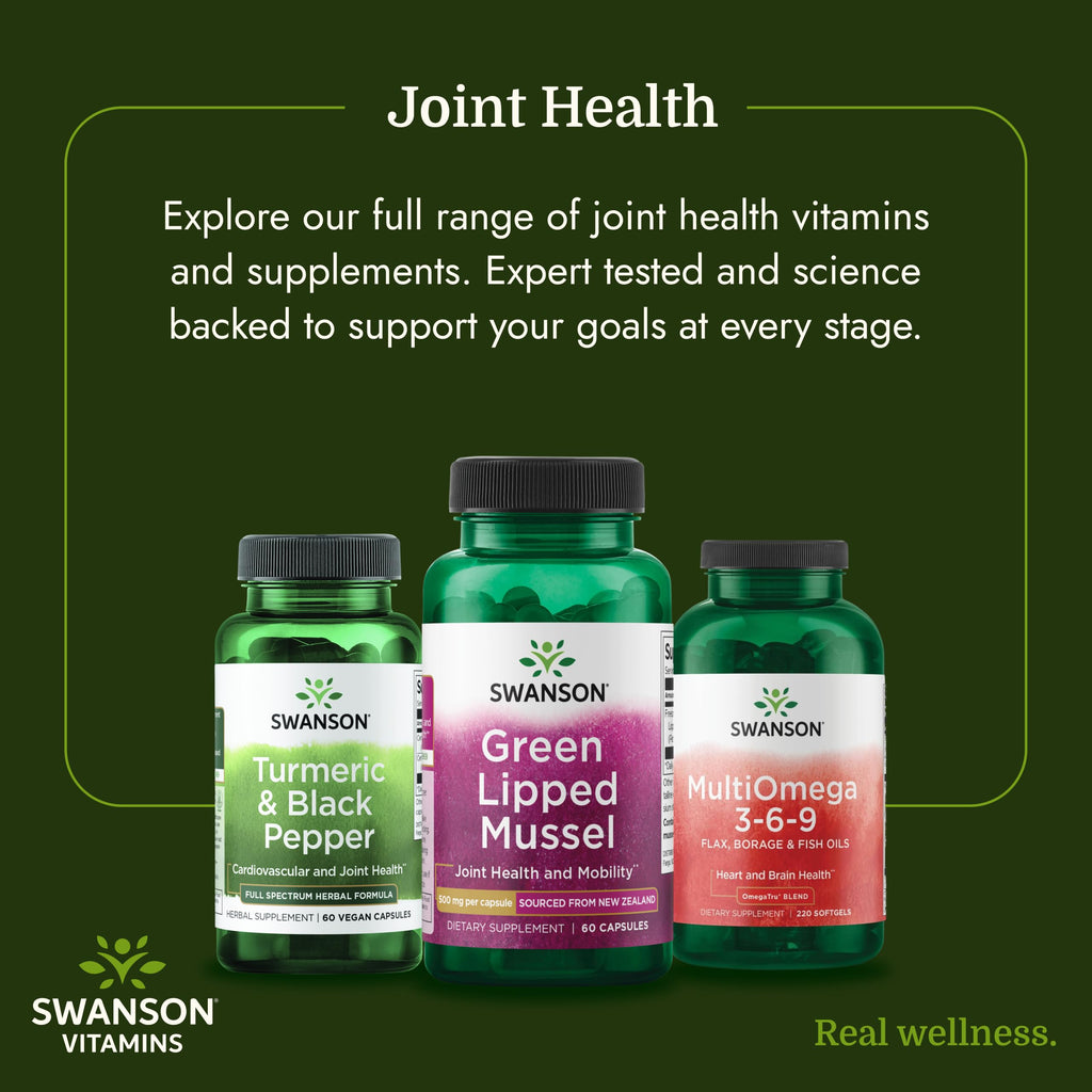 Swanson Green Lipped Mussel 500mg Joint Support - 60 Capsules - image 6