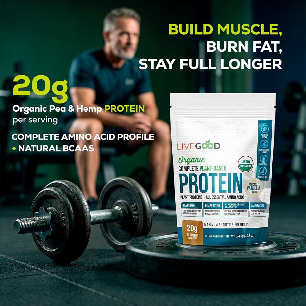 LIVEGOOD Complete Plant Based Protein Powder Vanilla - 30 Servings - image 4