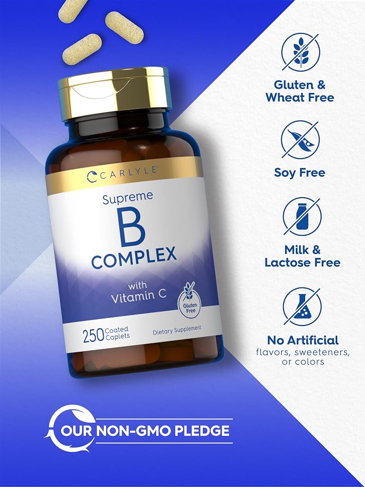Carlyle B-Complex with Vitamin C & Folic Acid - 250 Caplets - image 5