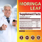 Organic Cadane Moringa Powder Capsules with Ashwagandha - 120 Capsules - image 3