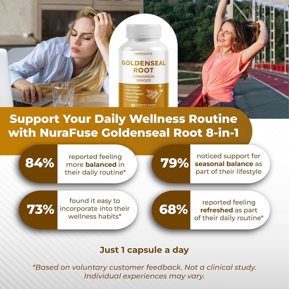 NuraFuse Goldenseal 8-in-1 for Digestive & Immune Wellness - 150 Capsules - image 5