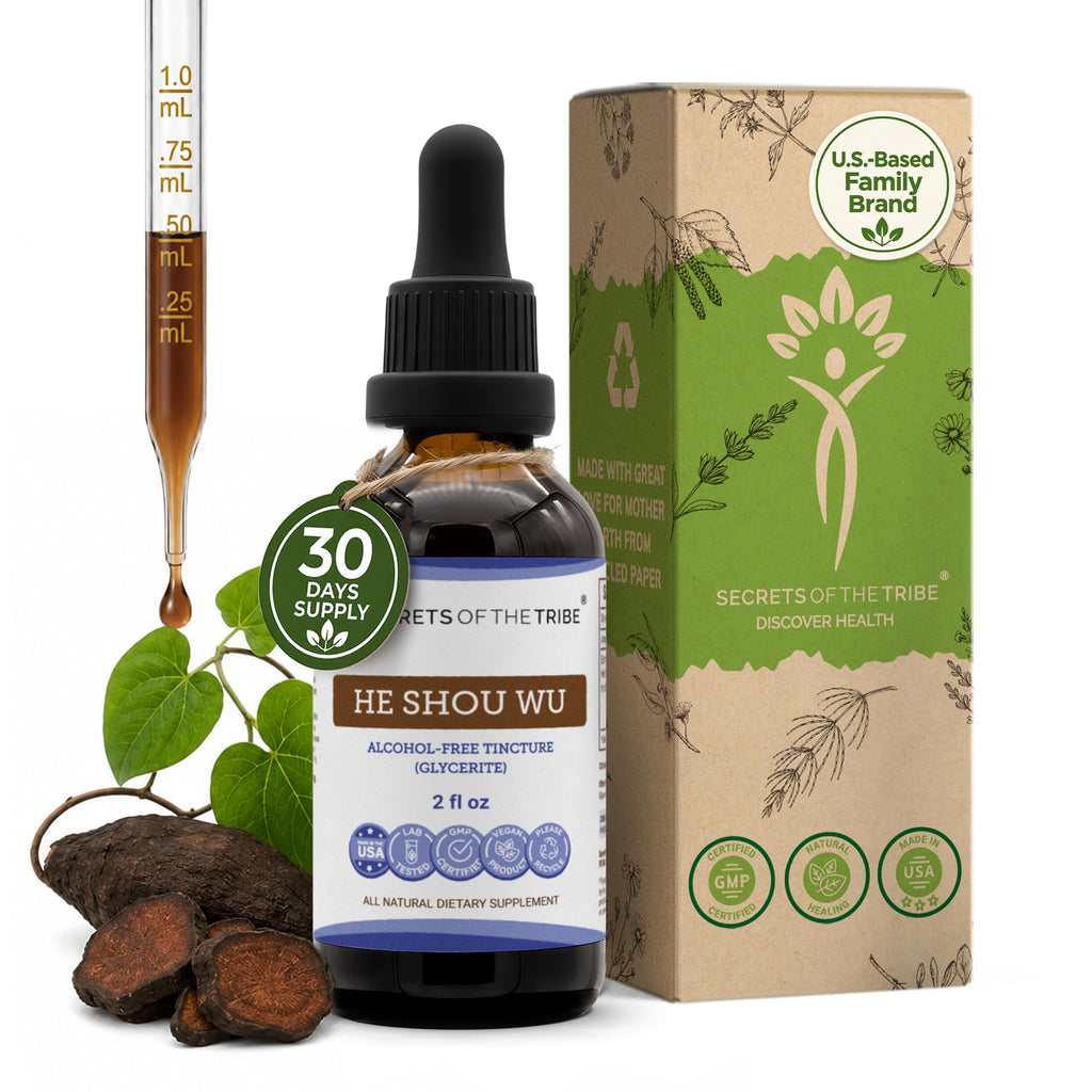 Secrets of the Tribe He Shou Wu Tincture Alcohol-Free Extract - 2 FL OZ